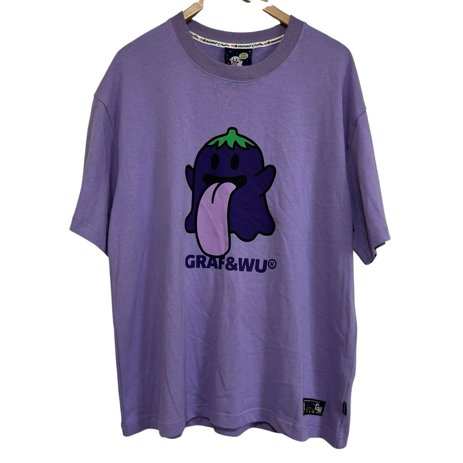 New GRAF&WU BooGhost Cute Ghost 2.0 Purple Graphic T-Shirt XL
