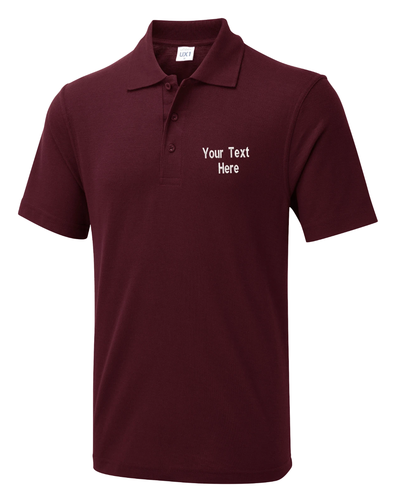 Personalised Custom Embroidered Classic Polo Shirt your text unisex workwear