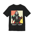 Scream Mask Grim Reaper T-Shirt | Horror Streetwear, Retro Color Block