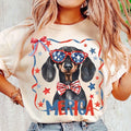 Patriotic Dachshund Patriotic USA Dog July 4th Gift For Pet Lover S-5XL