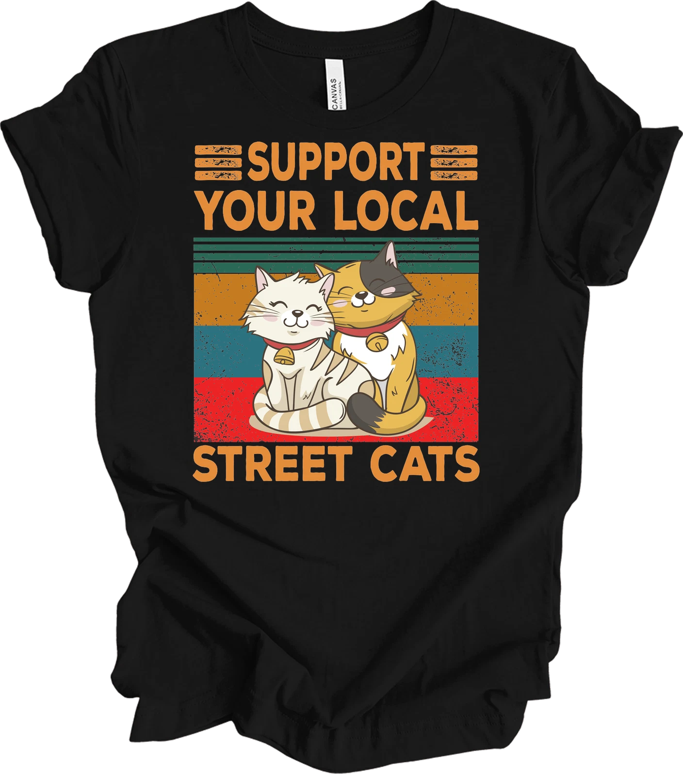 Support Your Local Street Cats Shirt Retro Vintage Kitten Lovers Gift Cute Tee