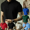Men's Polyester Rich Short Sleeve Shirt Lapel Collar for Streetwear Look
