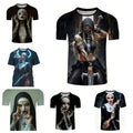 Gothic tattoo nun Cool 3D Print Women Men Short Sleeve T-shirt Casual Tee Tops