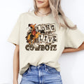 Long live cowboys T-Shirt gift Trendy Western horse cowboy Unisex Tee Sand White