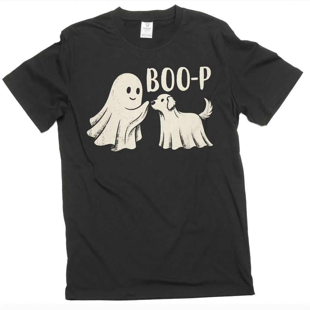 Boo-P Ghost Dog Shirt Funny Halloween Puppy Pet Lover Spooky Graphic Tee