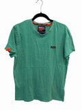 Superdry Shirt Mens Large Green Orange Label Tee Crewneck Logo Casual