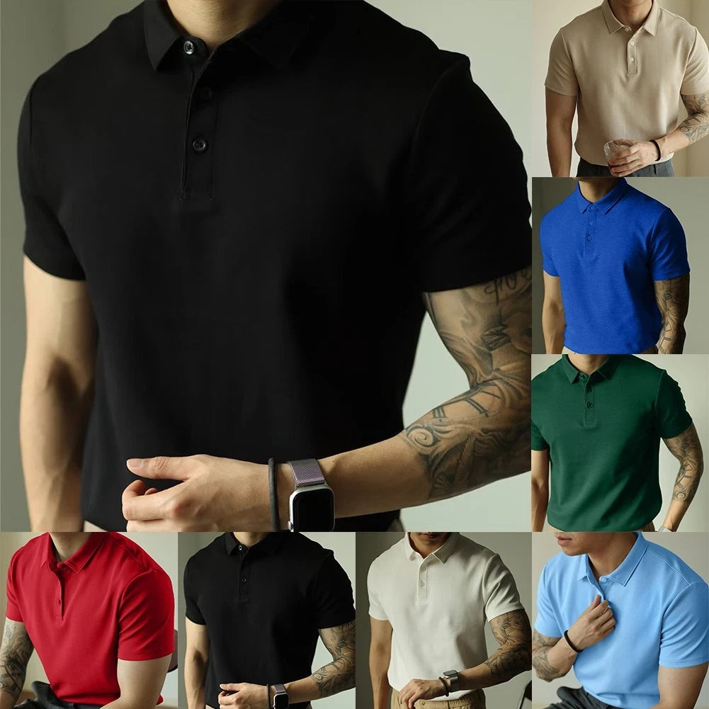 Men's Short Sleeve Shirt for Casual Wear Lapel Collar Business Streetwear