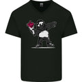Pandalism Banksy Style Street Art Graffiti Mens V-Neck Cotton T-Shirt