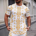 Printed Short Sleeve T Shirt for For men Casual Street Style Suitable for Home