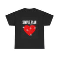 Simple plan T-shirt punk rock graphic heart love graphic Unisex Heavy Cotton Tee