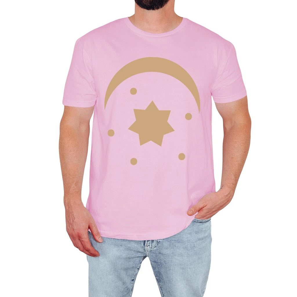 Celestial Moon Star Mens T-Shirt Cosmic Space Lover Vintage Holiday Gift