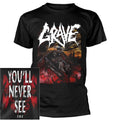 Grave You'll Never See Shirt S-XXL T-shirt Official Death Metal Band Tshirt