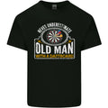 An Old Man With a Dart Board Funny Player Mens Light Cotton T-Shirt