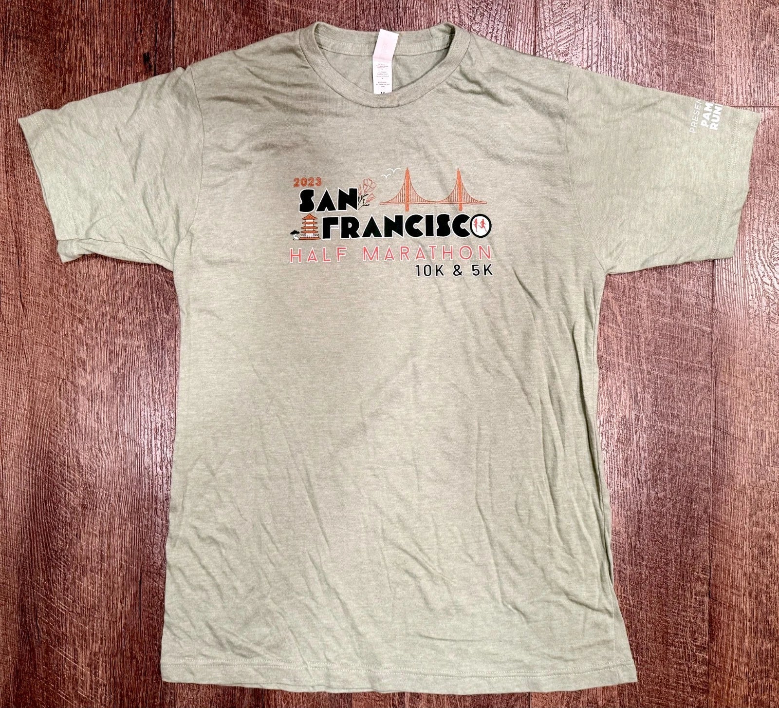 New 2023 KPSF Kaiser San Francisco Half Marathon 10k 5k Men's M Race T-Shirt
