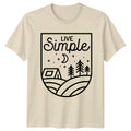 Live Simple Camping Tent Adventure Outdoors Graphic T-Shirt