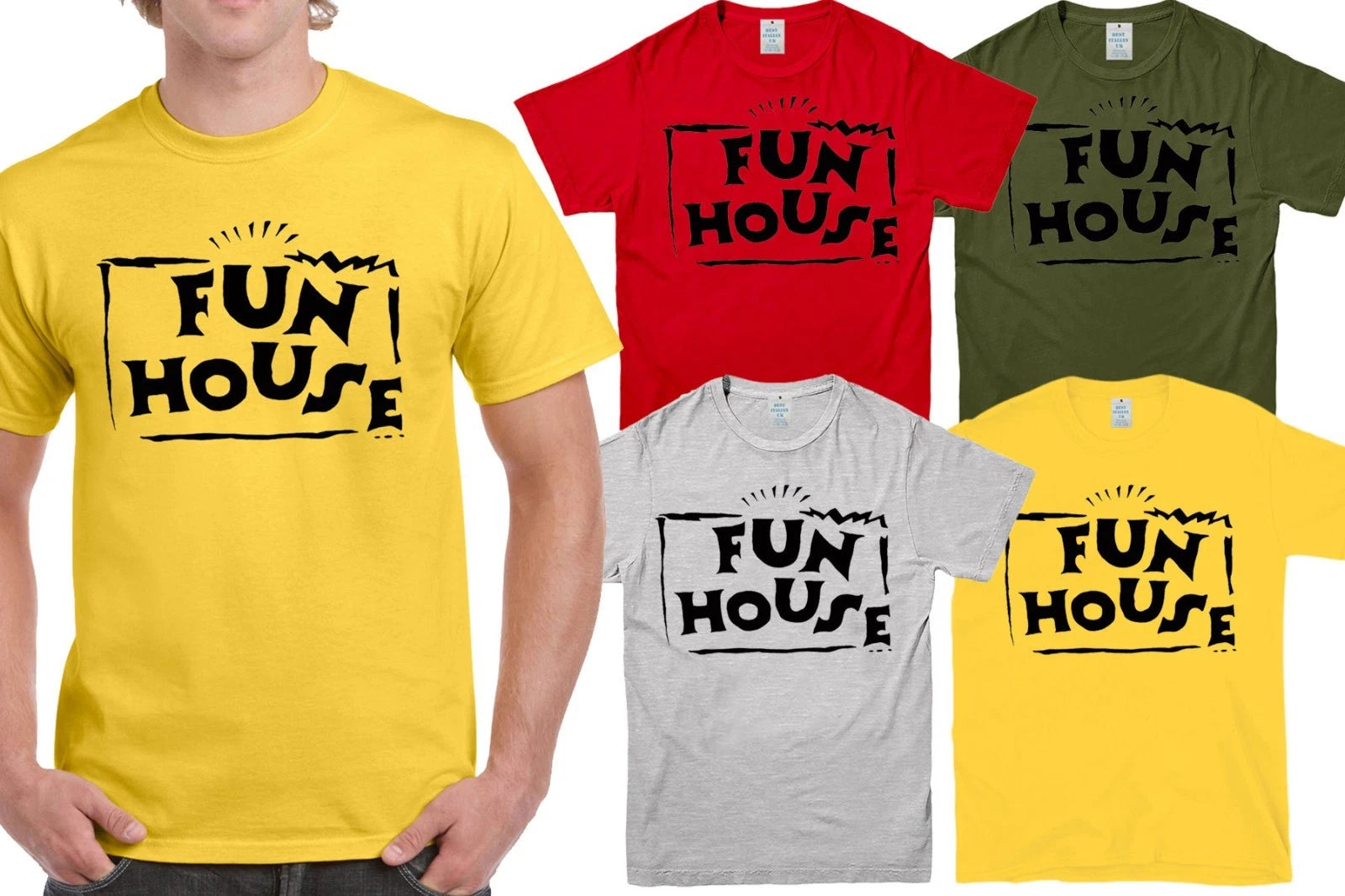 Fun House T-Shirt - Funny t shirt retro 80s 90s game show joke fancy dress cool