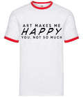 Art Makes Me Happy - Mens Ringer - Artist Painter Designer Creative Craft