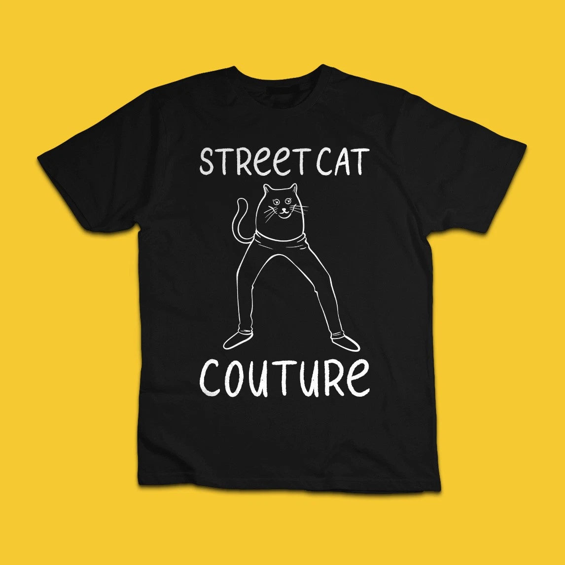 Street Cat Couture Funny Fashion Cat Graphic T-Shirt Tee