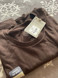 St Johns Bay Legacy Tee Shirt Large Dark Brown Men’s 100%  Cotton Casual NWT.