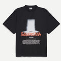 BALENCIAGA MENS THE DOOR OVERSIZED T-SHIRT IN BLACK XXL