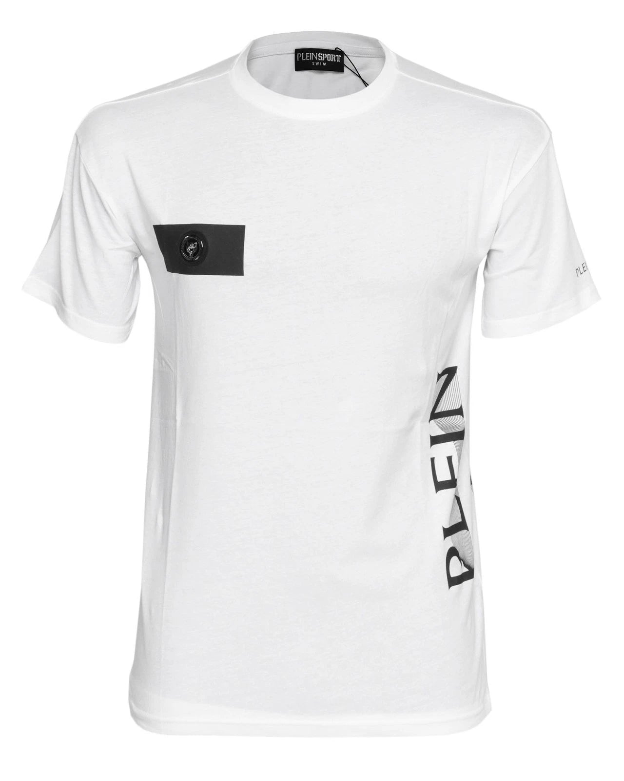 NWT Philip PLEIN SPORT T-SHIRT swim cotton white short sleeve luxury  M