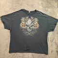 Vintage Y2K Giant Dragon Skull Graphic T-Shirt Thrashed Distressed Men XXL