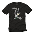 Death Mens T Shirt L Blue Manga Anime Note Comic Gift Boys Men