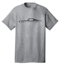 1965-66 Ford Mustang Silhouette t-shirt Classic Muscle Cars Racing Fastback 302