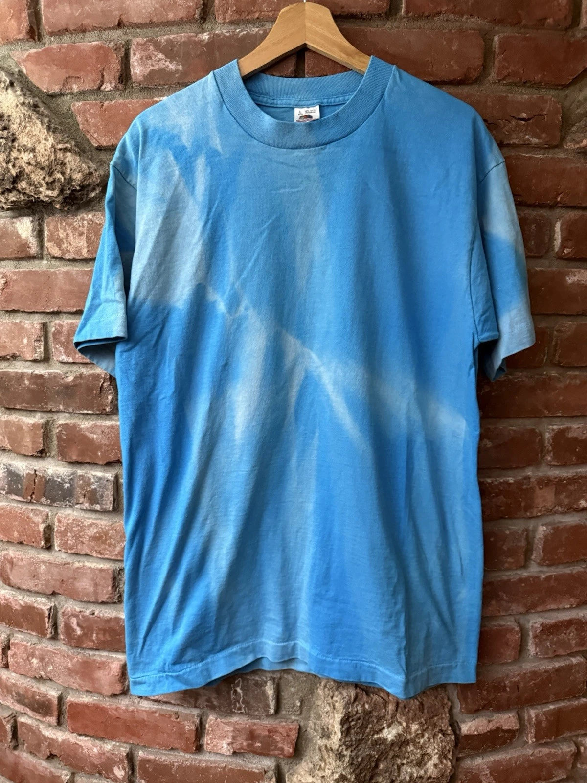 Vintage 90s Fruit Of The Loom Blank T Shirt L  Fader Distressed Made In USA