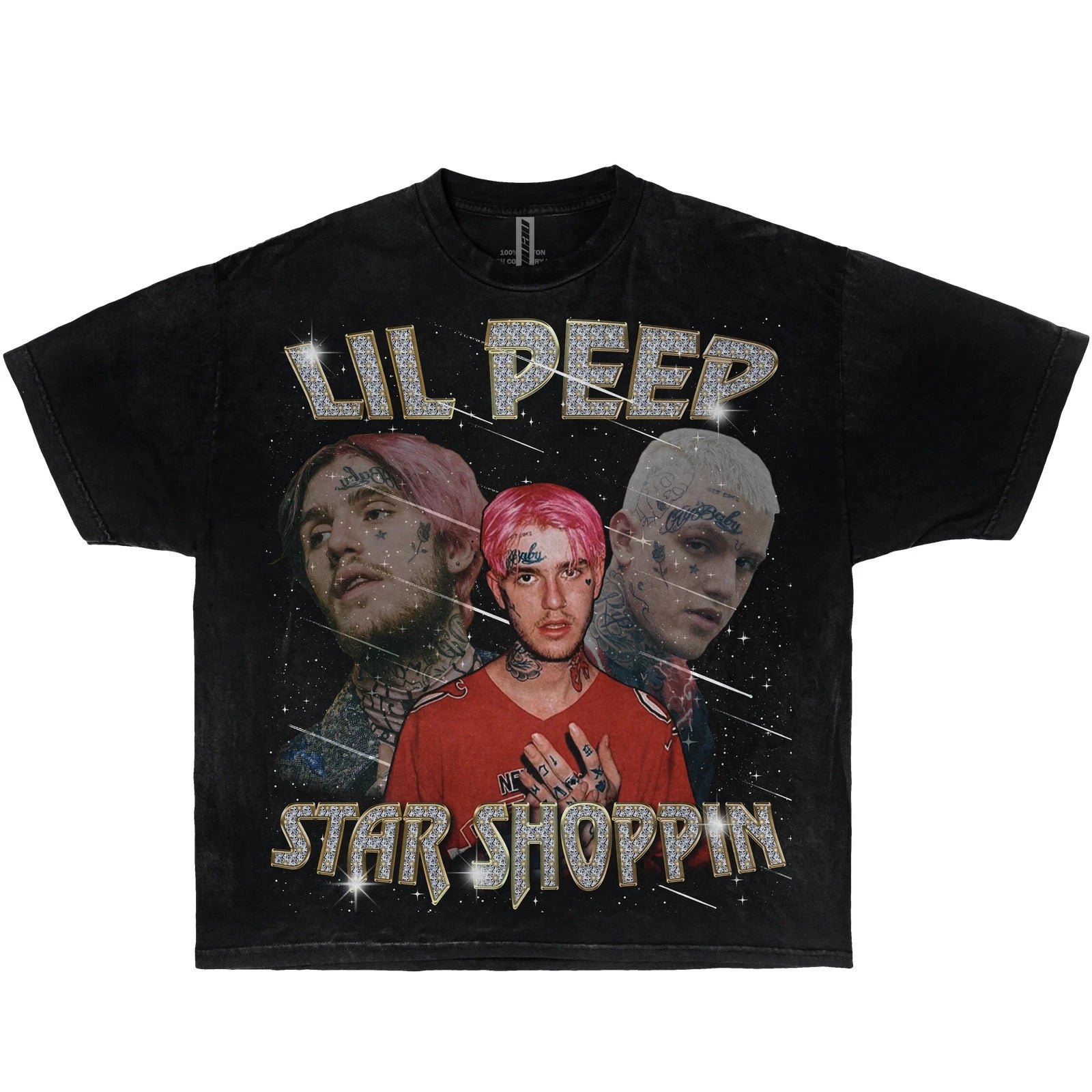 LIL PEEP STAR SHOPPIN T-SHIRT VINTAGE 90'S INSPIRED Streetwear Y2K