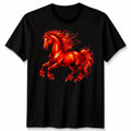Fire Horse Running Horses Animal Mens T-Shirt WoMens Tee Graphic Unisex Top
