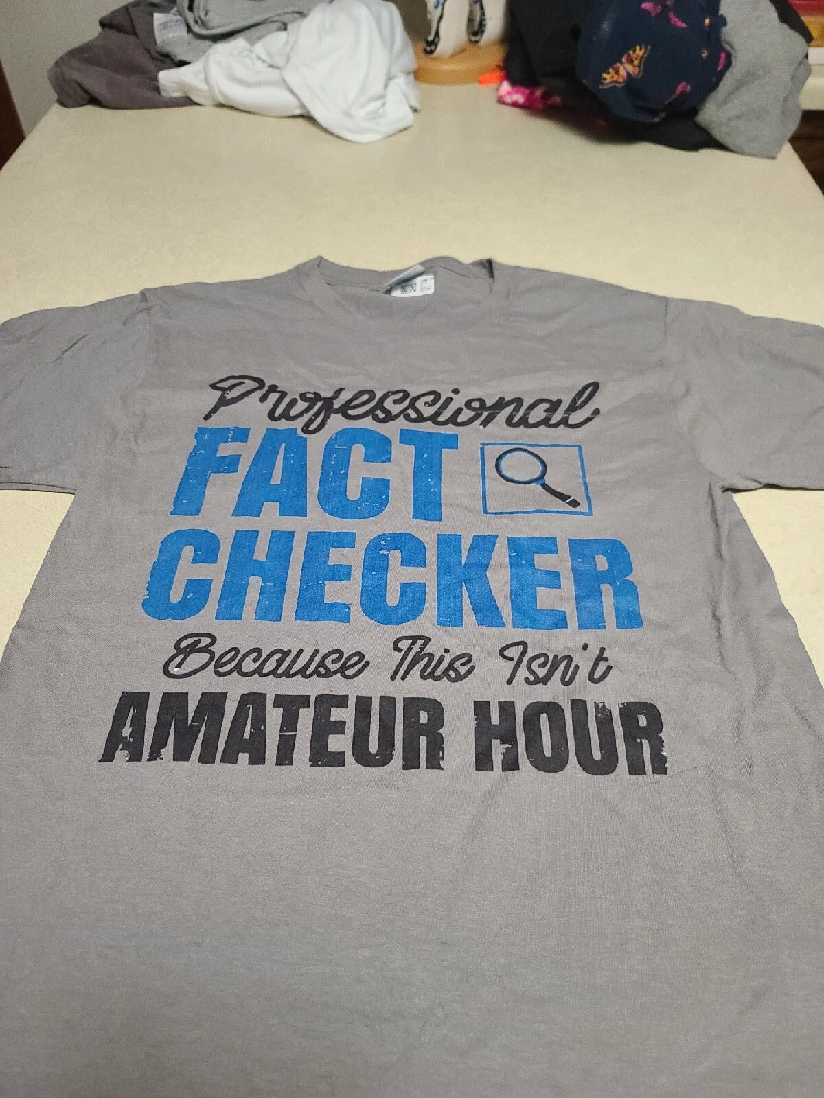 Funny Tshirt Professional Fact Checker Size Small