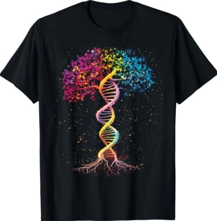 DNA Tree of Life Genetics Biology Outer Space Science Nature T-Shirt