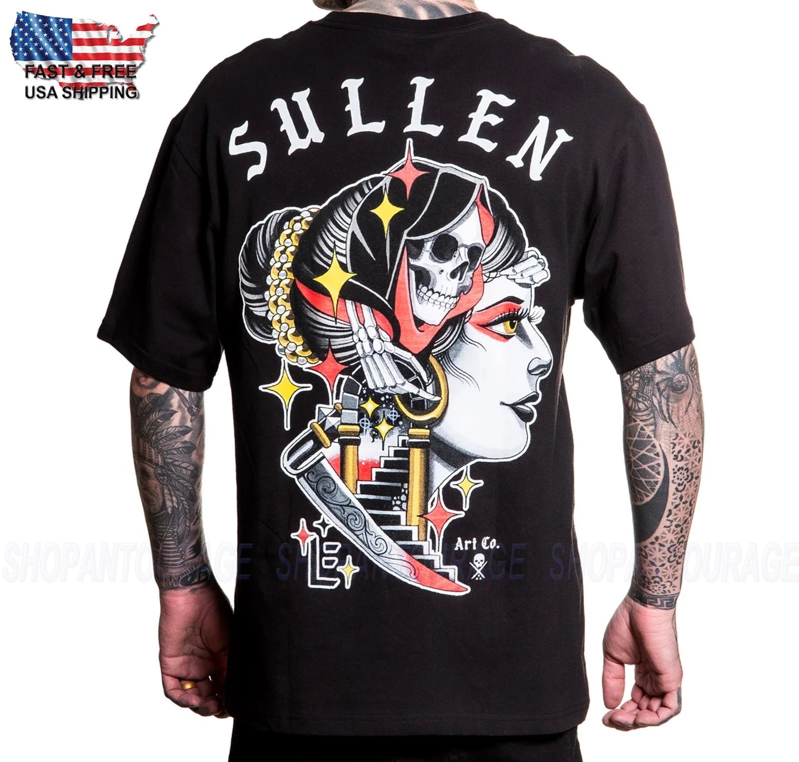 Sullen Art Collective Death Adorned Standard SCM7969 Short Sleeve Men`s T-shirt