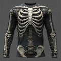 Mens Funny Skeleton Skull HALLOWEEN 3D Printed T-Shirt Cosplay Costume party