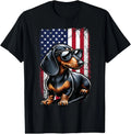 Patriotic Dachshund USA Flag 4th of July Wiener Dog Unisex T-Shirt