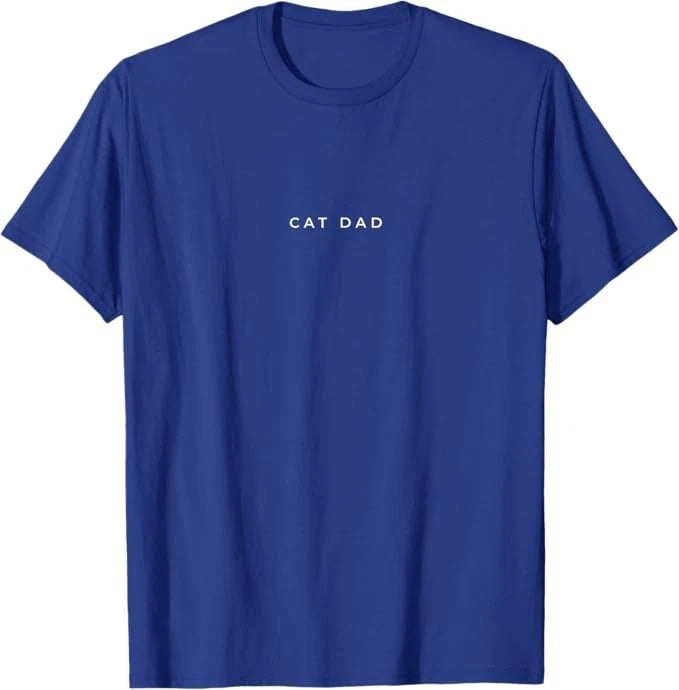 Cat Dad Cat Lover Funny Cat Minimalist Subtle Cat T-Shirt