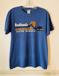 Vtg North Dakota Buffalo Soft Tee T Shirt Small Blue Mens 90s Fruit Of The Loom