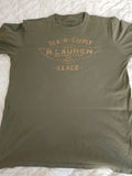 Ralph Lauren Denim & Supply T-Shirt Men XL Green Long Sleeve Motorcycle Graphic