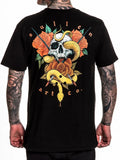 Sullen Men's Serpentine Short Sleeve Premium T-shirt Tattoo Skull and Snake Tee