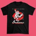 Cleveland Indians Chief Wahoo Men T-shirt Black Cotton Tee S to 5XL