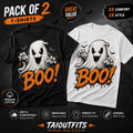 T-shirt For Men And Women Cool Ghost — BOO with a scary cute ghost Halloween