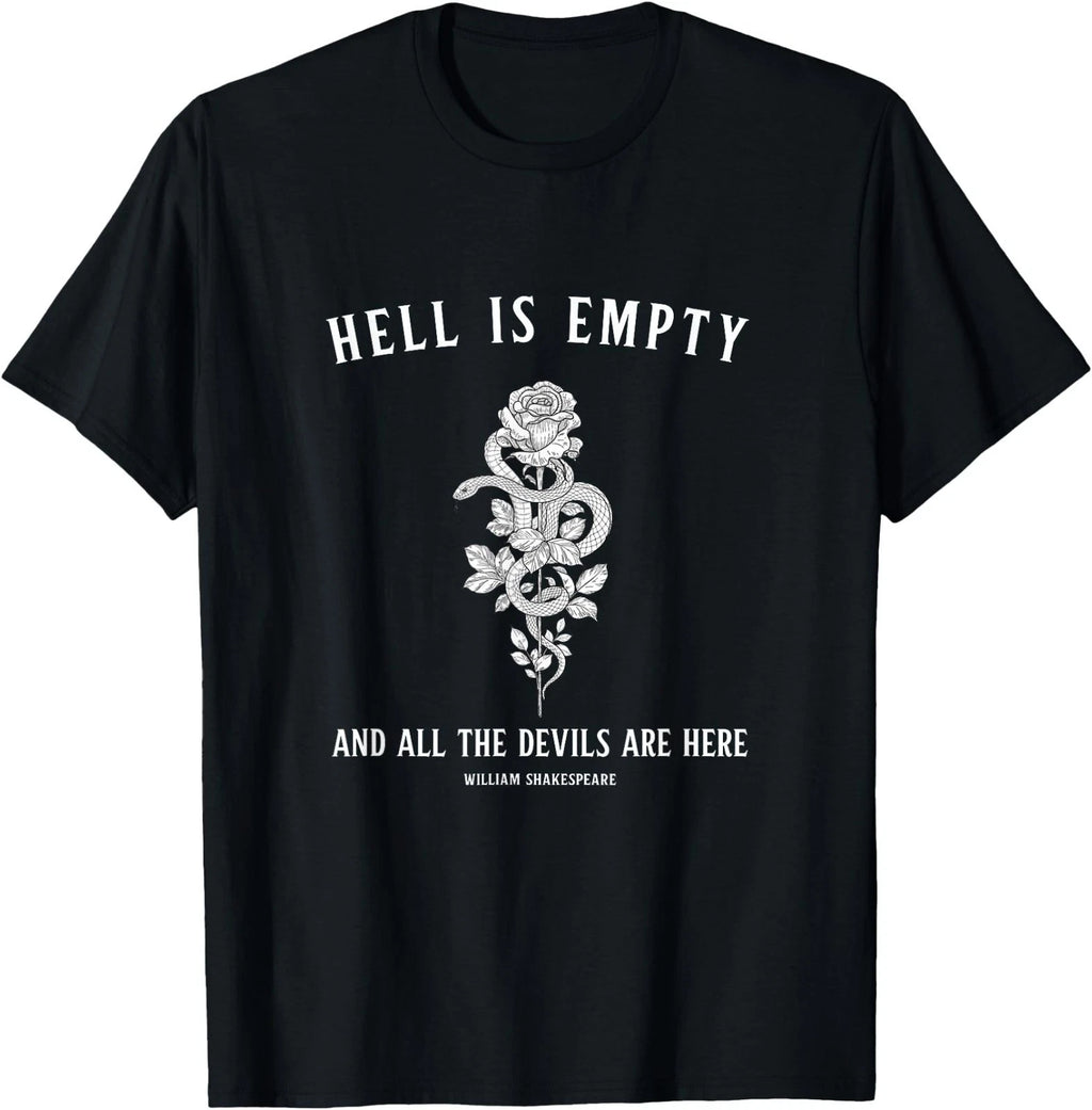Hell is Empty Shakespeare Goblincore Fairy Goth Grunge Snake T-Shirt