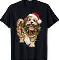 Havanese Christmas Wreath Decoration Xmas Pajamas T-Shirt