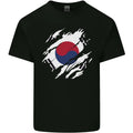Torn South Korea Flag Korean Day Football Mens Light Cotton T-Shirt