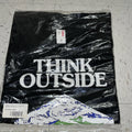 VIRGIL ABLOH CANARY YELLOW THINK OUTSIDE THE BOX T-SHIRT LARGE VAA BLACK NEW
