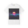 Vaporwave Sunset Retro Grid T-shirt | Neon City Synthwave Tee