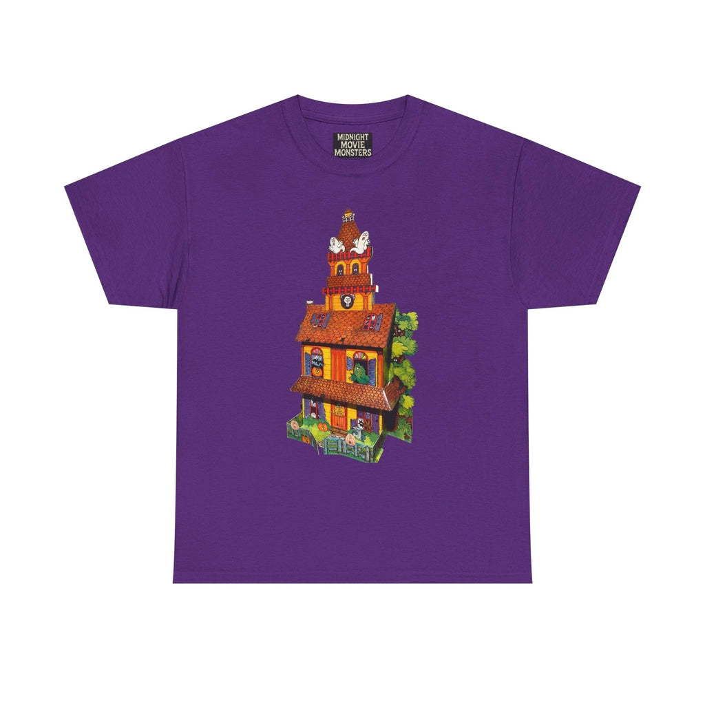 Vintage Halloween Haunted House T-Shirt Unisex Heavy Cotton Tee Shirt Unique