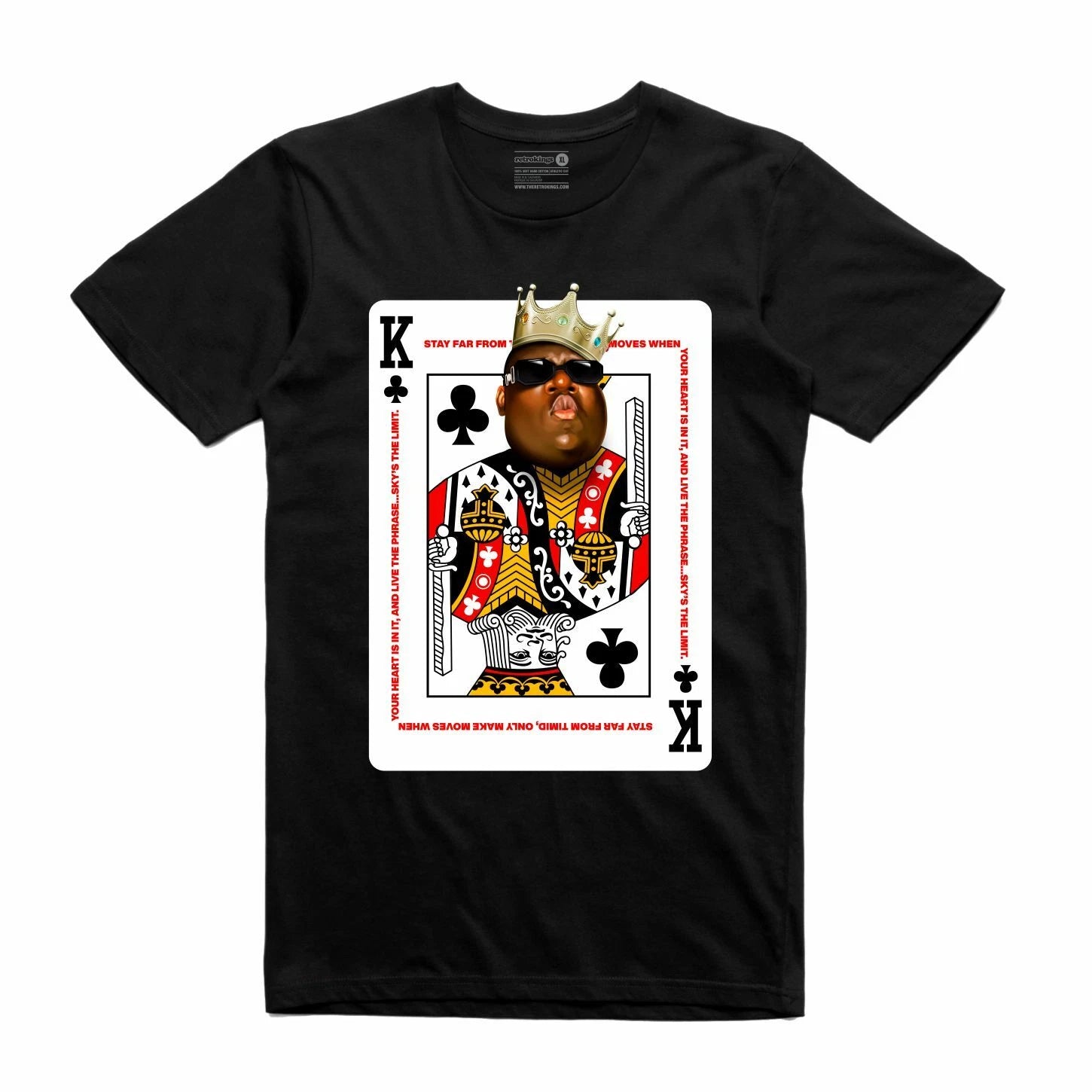 NEW Streetwear on Demand NOTORIOUS DECK OF CARDS BLACK Tee Shirt SMALL-3XLARGE