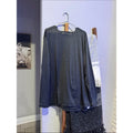 Mens Dark heather Gray Long Sleeve Casual Top